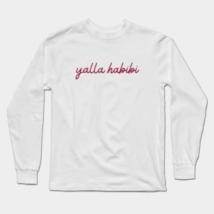 yalla habibi - maroon Long Sleeve T-Shirt